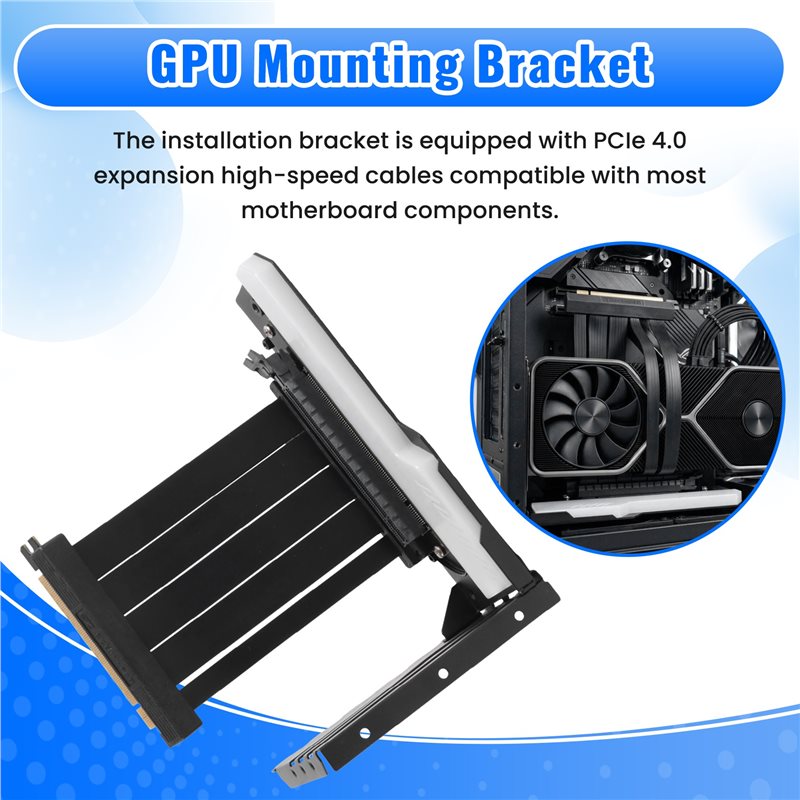Verticale GPU-montagebeugel me - Pcie 4.0 X16 Riser Cable 90 Degree recensie en prijs